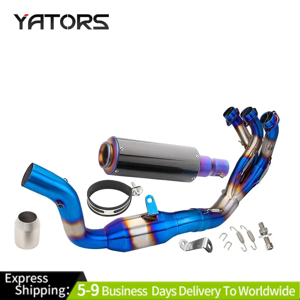 

Full Exhaust Muffler System Manifold Link Pipe For Yamaha MT09 FZ09 2021-2023 Exhausts Pipes