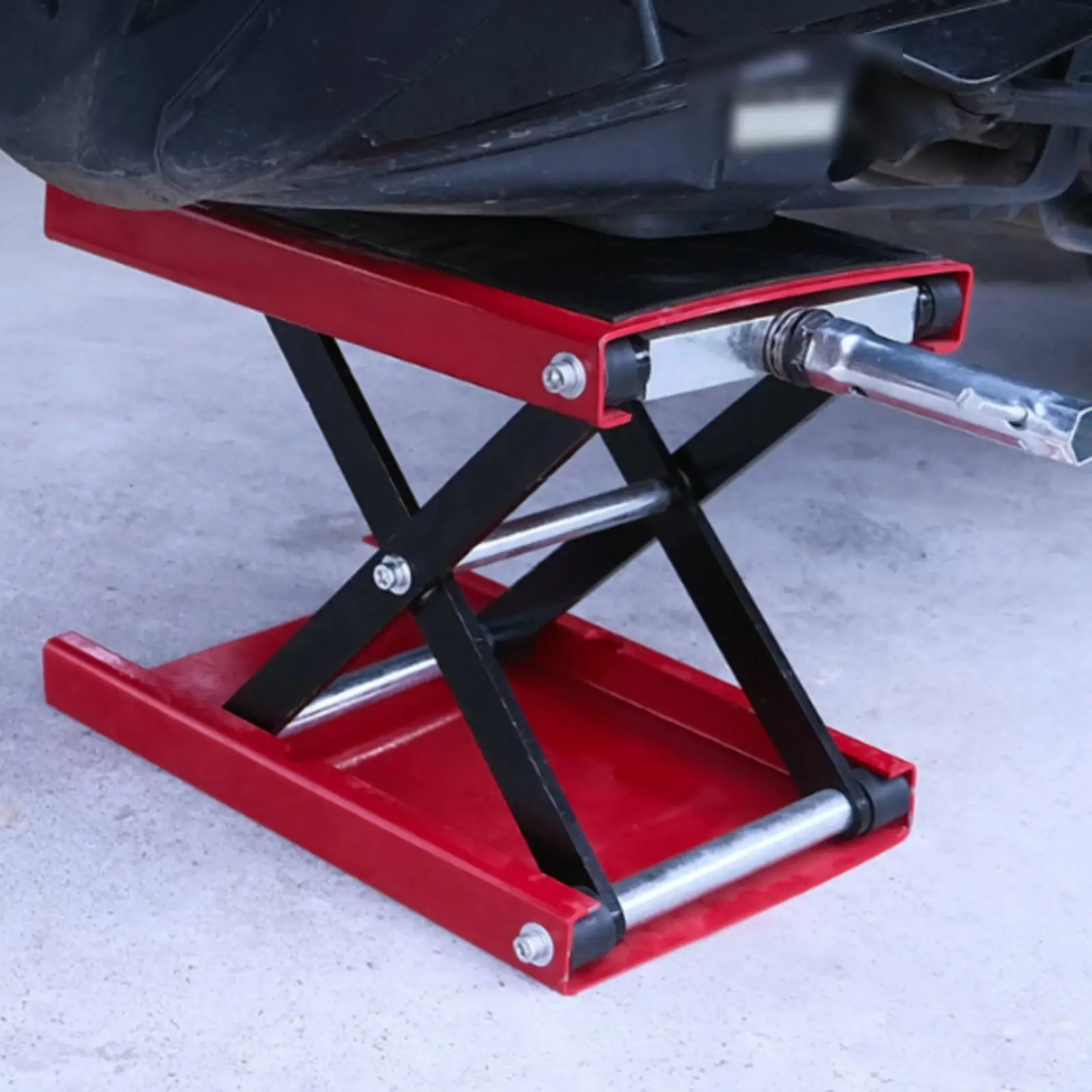 Motorcycle Lift Adjustable Motorcycle Lift with Rubber Pad Non-Slip for Motorcyclists, Mechanics, Garage, Workshop