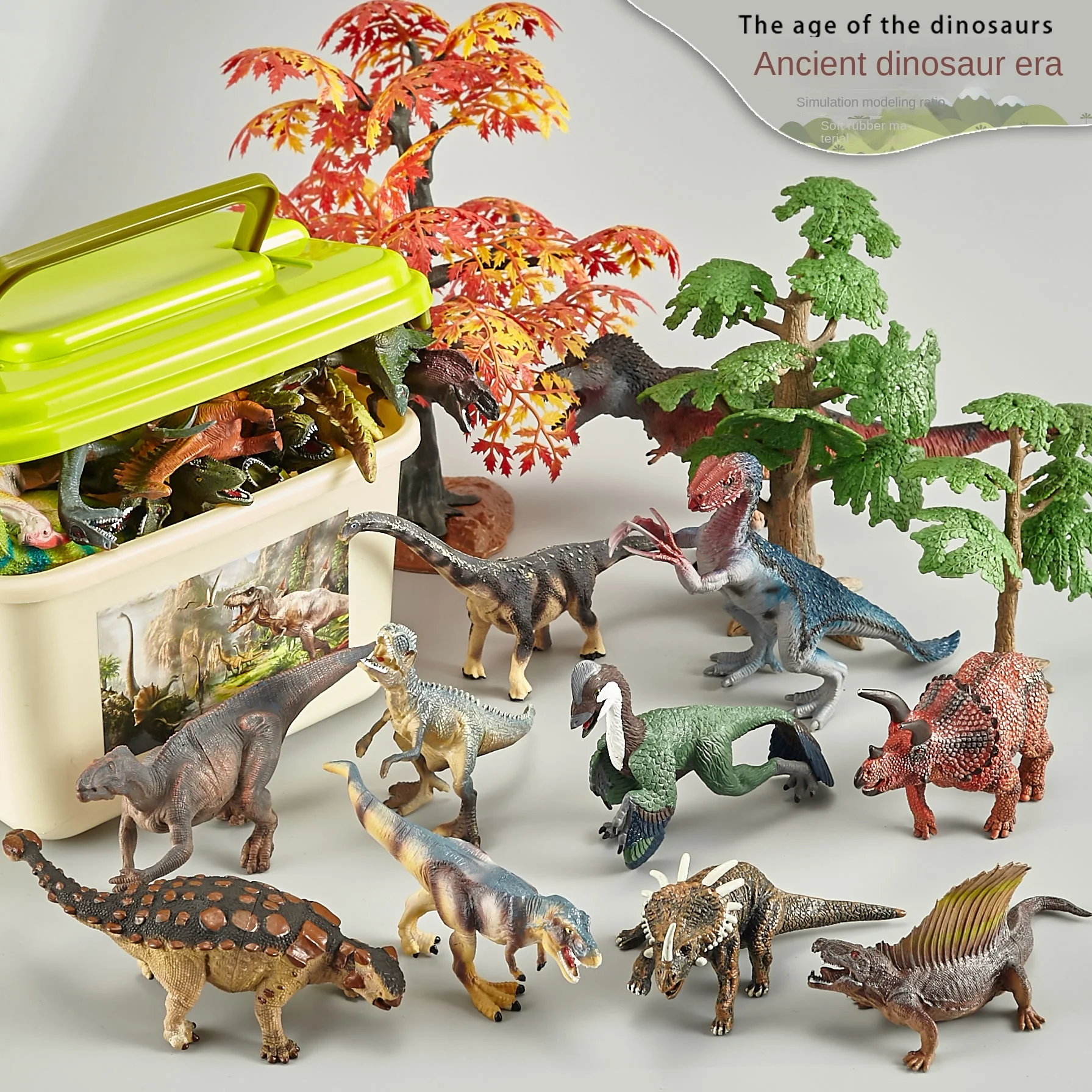 Dinosaur Toys for Kids 3-5+ (16,26 Plastic Dinosaur Figures) Dinosaur Gift Set for Toddlers Learning & Development (Boys & Girls