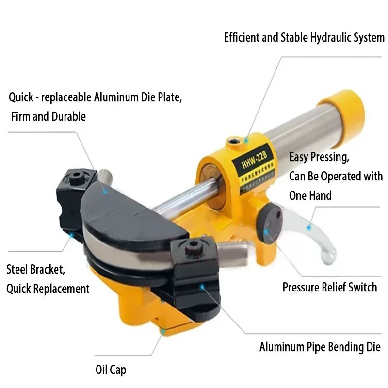 

6/8/10/12/15/18/22mm Brake Pipe Rolling Soft Copper Aluminum Tube Pipe Manual Bending Tool Type Fuel Brake Pipe Bender Hand Tool