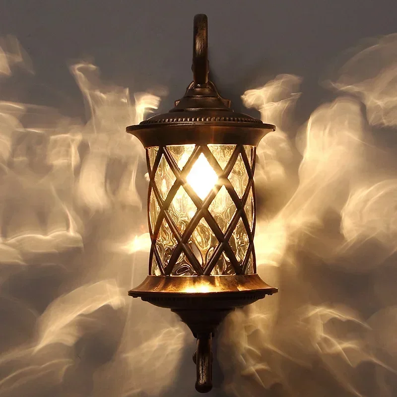 Outdoor Retro Waterproof Wall Lamp Balcony Terrace Corridor Villa Garden Lighting Fixture