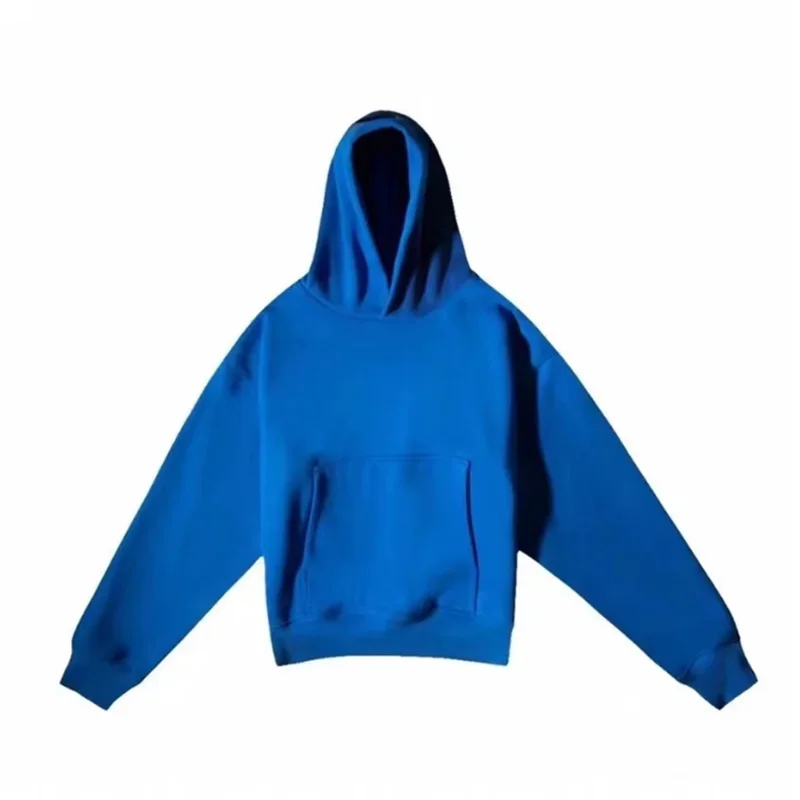 Kanye West Klein Blue American fashion street hip hop quality hoodie, heavy double thick hoodie, big pile head, fall/winter