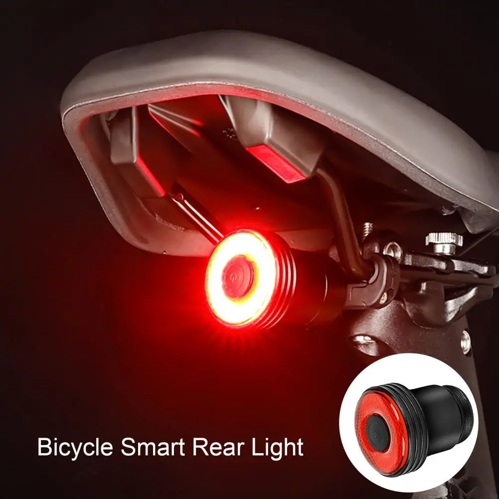 

Bicycle Smart Rear Light Smart LED Bike Taillight Bright 5 Modes Waterproof Rechargeable Intelligent Brake Sensor Bike Light