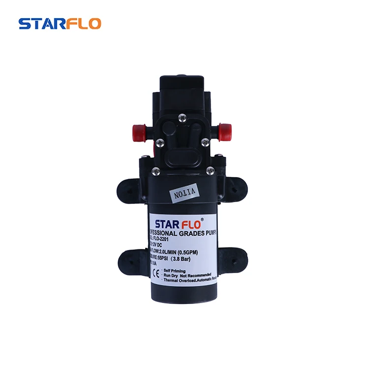 

Equipment Smart Library STARFLO FLO-2201 12V DC 55PSI 2.0LPM Battery Power Self Priming Mini Diaphragm Pump Price Water Spray Pu