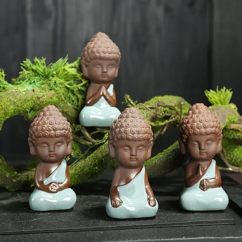 Buddha statues tea pet ornaments boutique decoration Buddhism monk buddhist home decor figurines statue figure rones