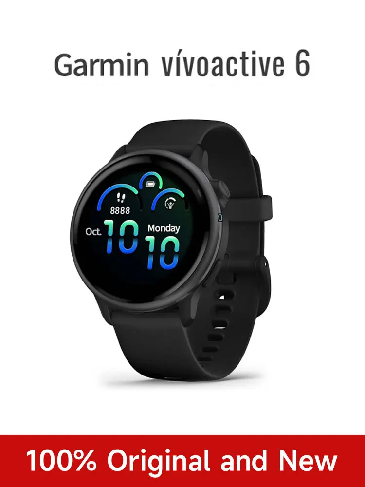 Garmin Vivoactive 6 GPS Smartwatch AMOLED-Touchscreen Bis zu 11 Tage Akkulaufzeit Ganztägige Gesundheitsüberwachung Schlaf-Coaching 42mm