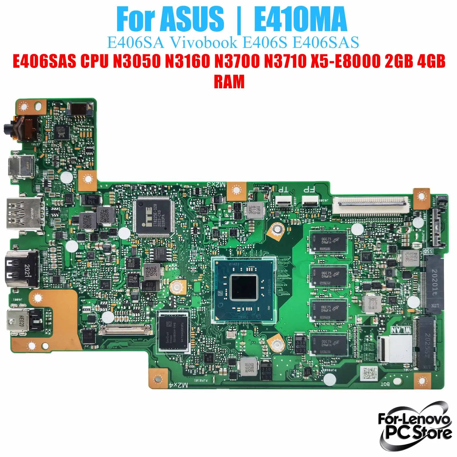 

E410MA для ASUS, материнская плата E410MA Vivobook E410M E510M E410 E410MAB E410MAS E510M E510, материнская плата для ноутбука