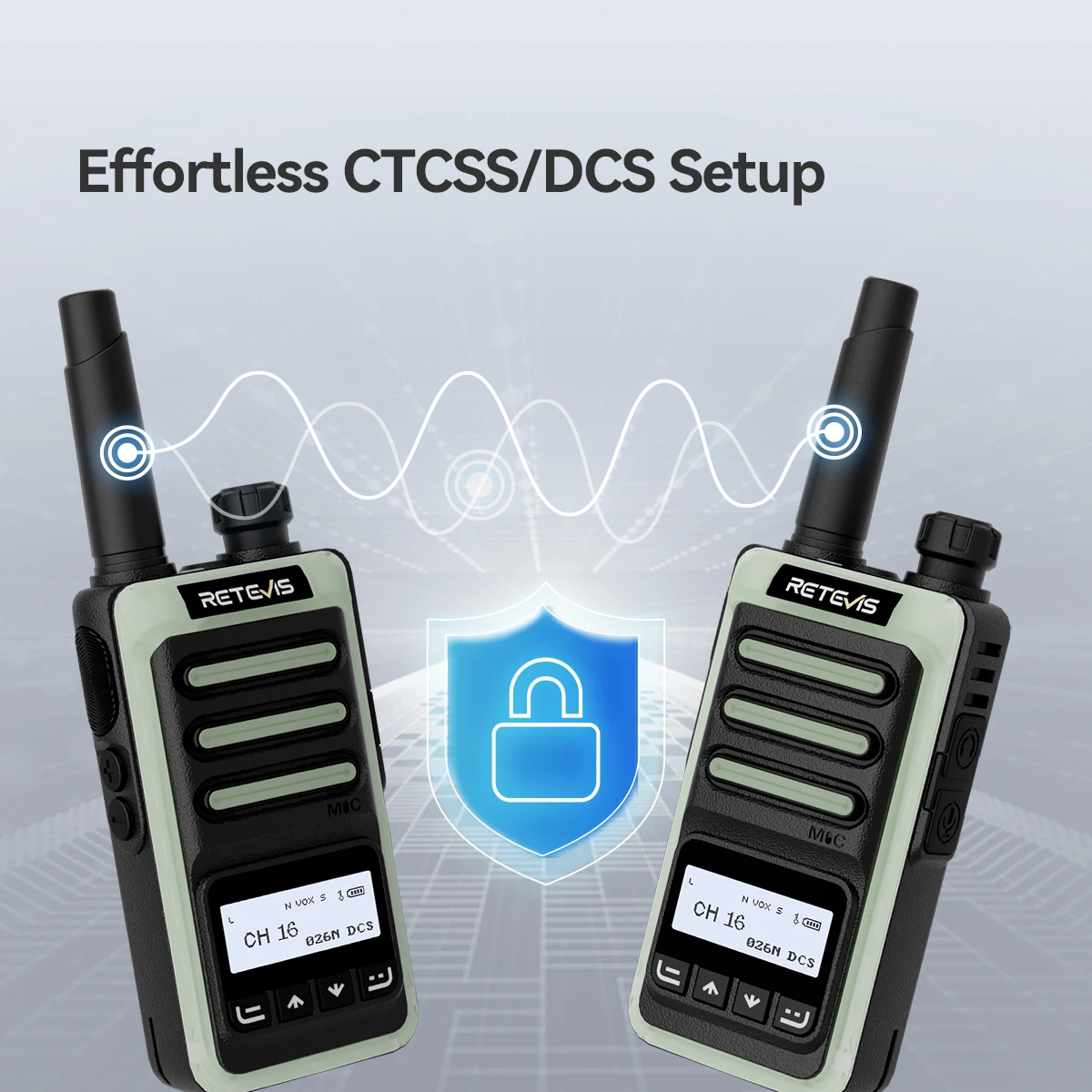Retevis RB666S Walkie-Talkie PMR446 Lizenzfreies Walkie-Talkie Tragbares Typ-C-Schnelllade-VOX-Radio für den Notfall im Hotel Mall – Detail 7