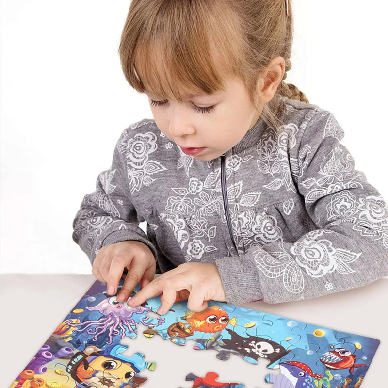 48 piezas de rompecabezas de juguete para niños, juguetes de educación temprana, recuerdos de guardería, regalos para ha