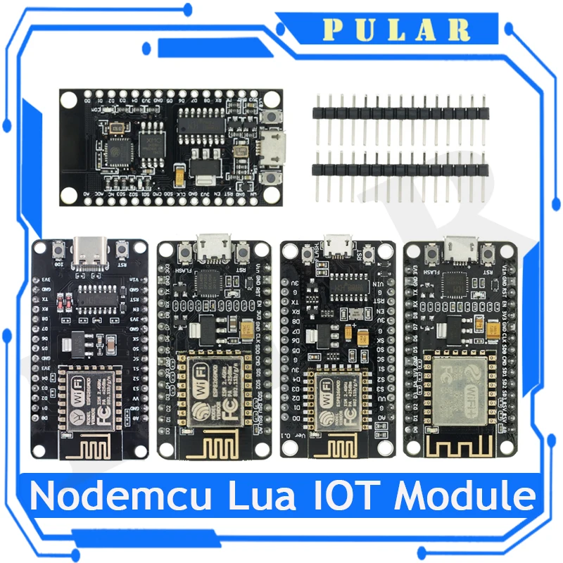 PLR Wireless Module CH340/CP2102 NodeMcu V3 V2 Lua WIFI Internet of Things Develop Board based ESP8266 ESP-12E with PCB Antenna