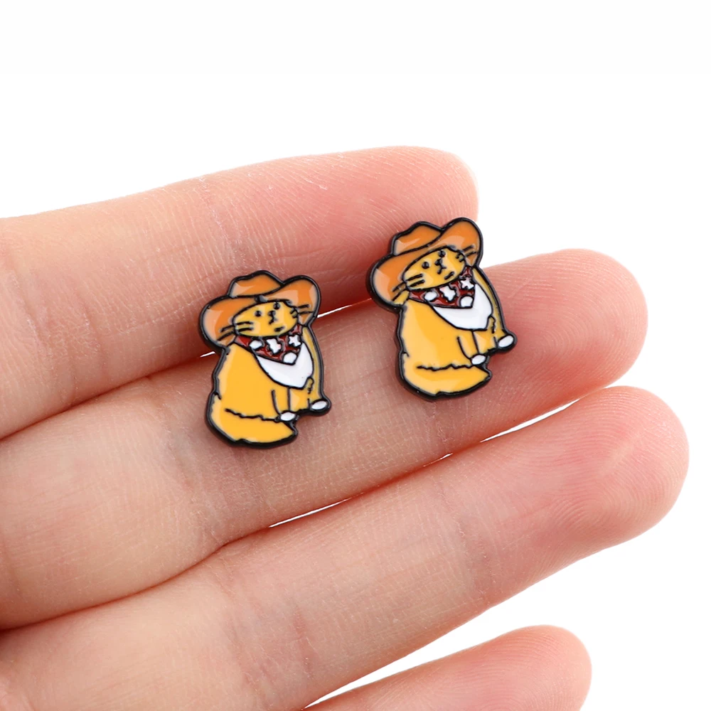 New Korea Cute Anime Piercing orecchini a bottone per orecchini di gioielli smaltati da donna regalo insolito per ragazza all\'ingrosso