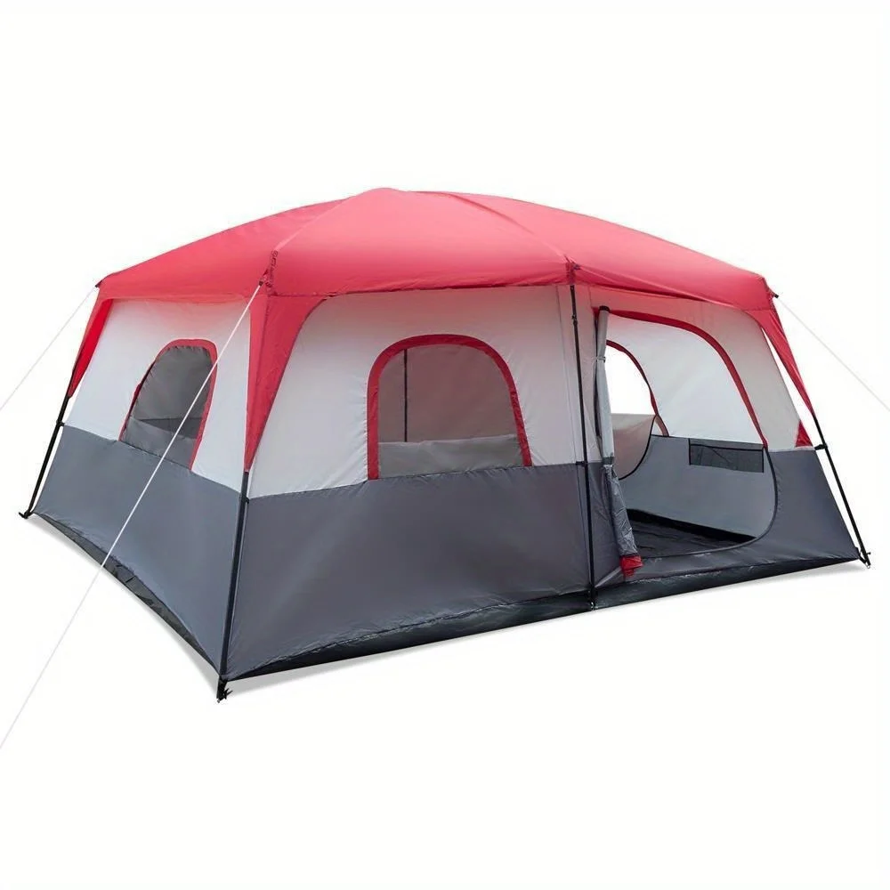 14 Persons Pop Up Beach Camping Tent 2 Rooms Easy Up Portable Anti UV