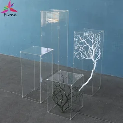 Wedding Party Stage Table Centerpieces Backdrop Acrylic Transparent Road Lead Crystal Folding Column Flower Stand Decorations
