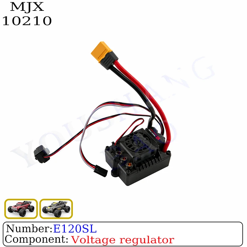 MJX 10210 HYPER GO Remote Control Car Accessories: Front and Rear Bumpers, Frame, Front and Rear Swing Arms, Tires, Receiver