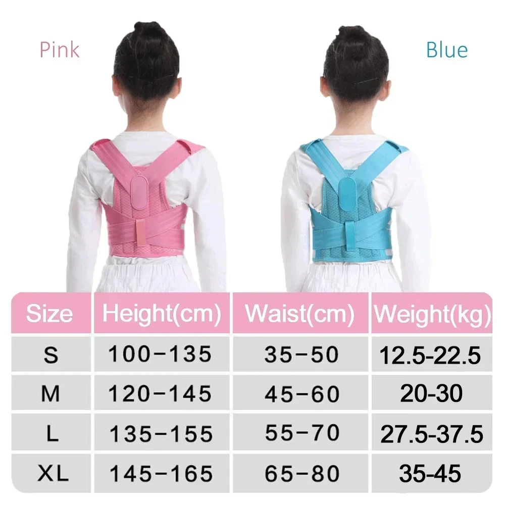 Adjustable Teens Children Posture Corrector Back Support Belt Kids Orthopedic Corset for Spine Back Lumbar Shoulder Braces Belt