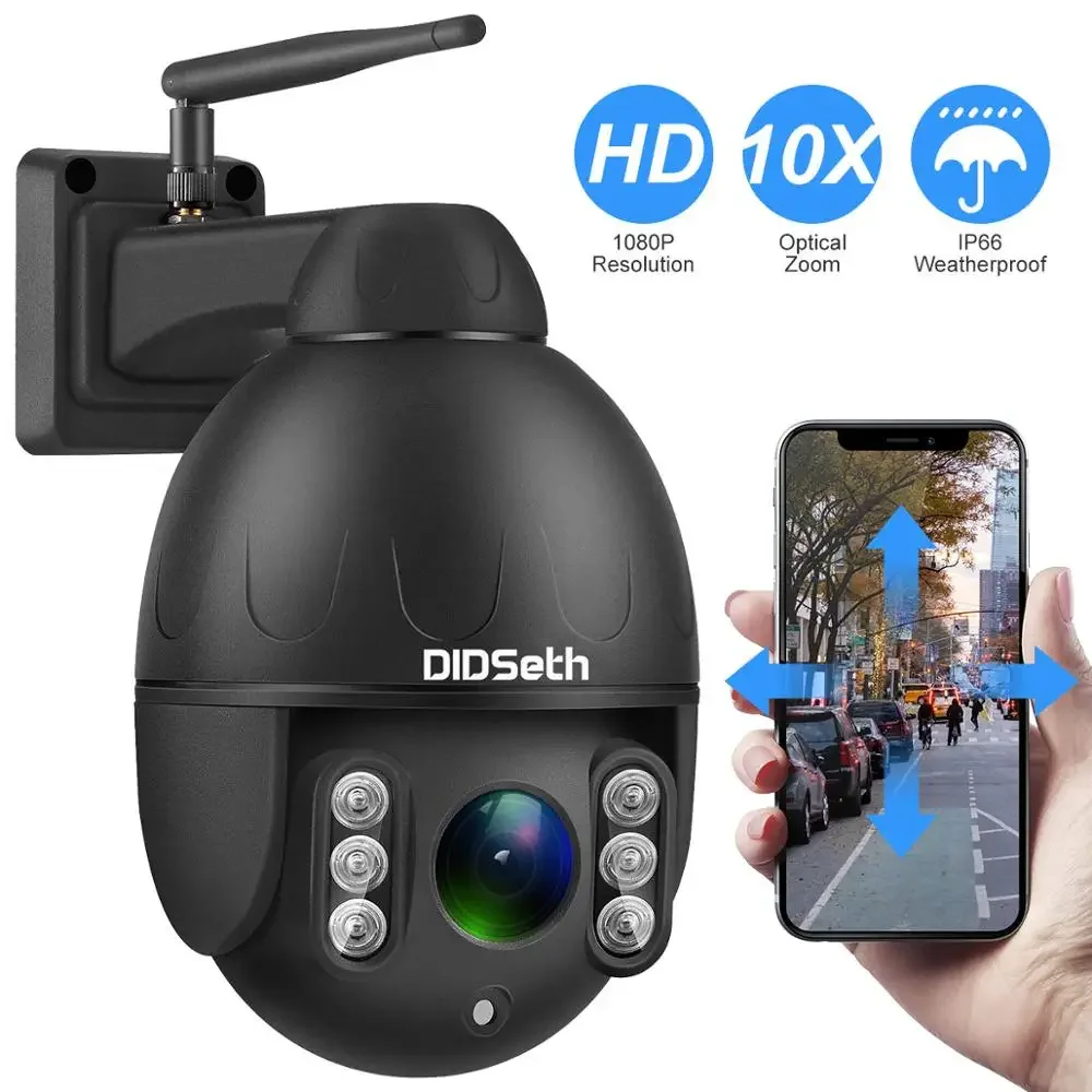 

DIDSeth 4MP PTZ IP Camera Wifi Outdoor Speed Dome Wireless Wifi Security Camera Pan Tilt 10X Digital Zoom Network CCTV Cam