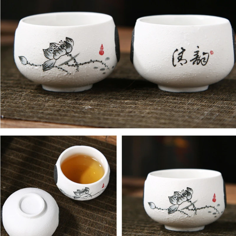 Snowflake Glaze Ceramic Kung Fu Tea cup Teaware Pottery Creative Tea  Cup of Chinese Tea Set