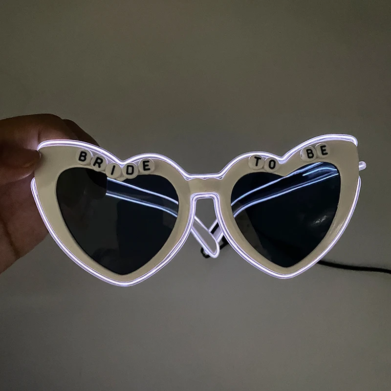 LED-Brille, nur verheiratet, Hochzeit, Braut, Überraschungsgeschenk, Paar-Brille, Souvenirs, leuchtende Herz-Brille, verheiratete Sonnenbrille – Detail 36