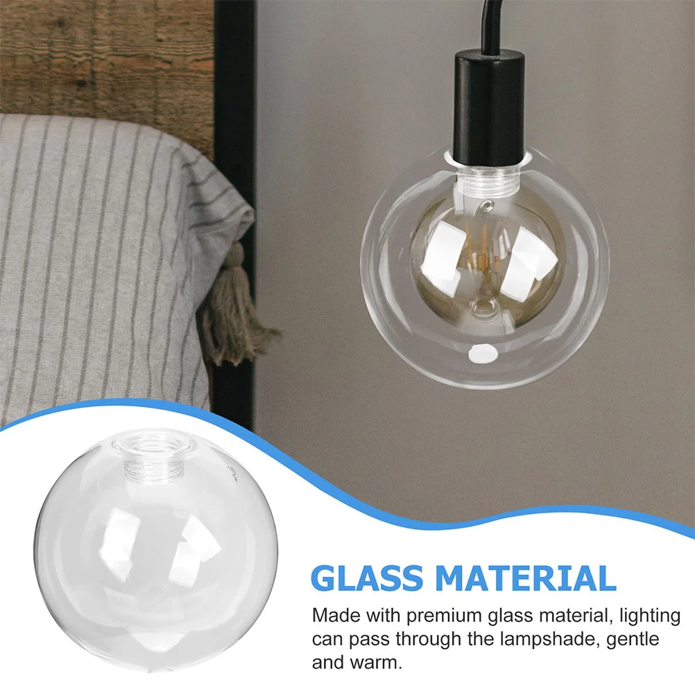 Clear Glass Ball Shape Lampshade Household Ceiling Lamp Cover G9 Socket Lampshade Replacement