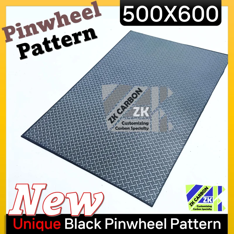 

500x600 1PC Pinwheel Patterned Unique 3K Carbon Fiber Plate for RC Airplane Drone UAV Carbon Panel for Car Tunning CNC Cutting