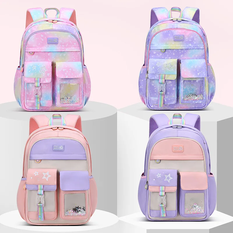 Mochilas escolares ortopédicas para niños y niñas, morral de princesa para escuela primaria