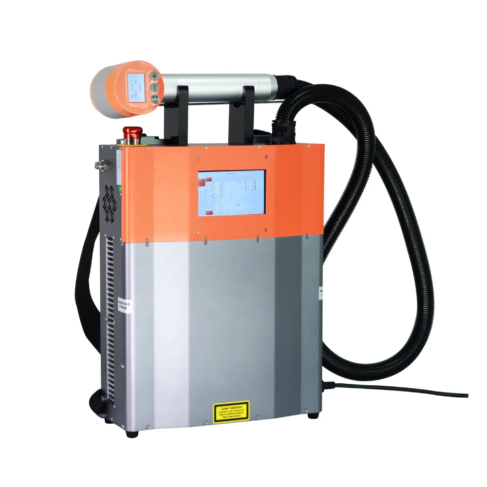 Mochila láser de fibra de mano 100w máquina de limpieza láser de pulso máquina de limpieza láser eliminación de óxido para limpieza del hogar