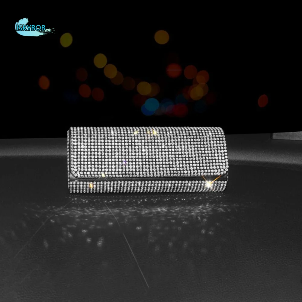 

Portable Hotfix Rhinestone Glasses Anti-pressure Hard Shell BlingBling Glasses Storage Bag Korean Style Shiny
