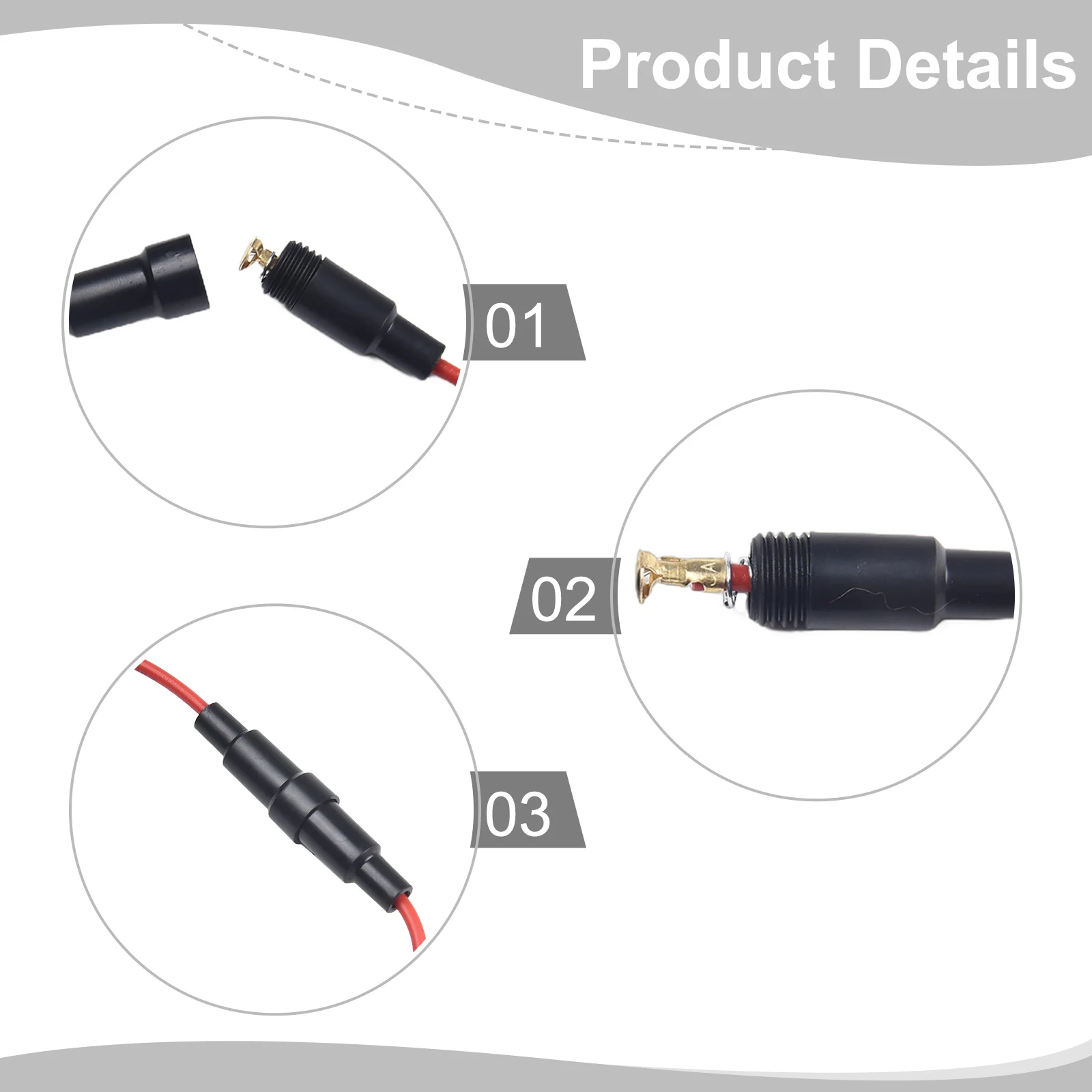 10PCS Essential Inline Fuse Holder  FastBlow Screw Type  20AWG Wire   Protect Wiring and Equipment from Overload