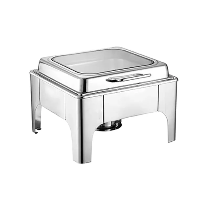 

Electric 6L Stainless Steel Buffet Stove with Window Hotel & Restaurant Food Warmer Chafing Dish