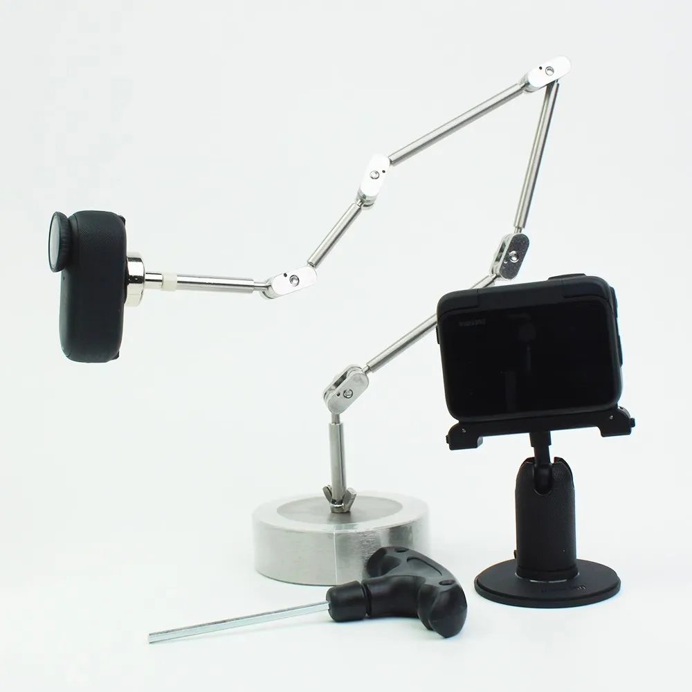 

sport camera 360 ° rotation desk table stand GO-3S Stainless steel Six sections multi-angle arbitrarily adjust Desktop bracket