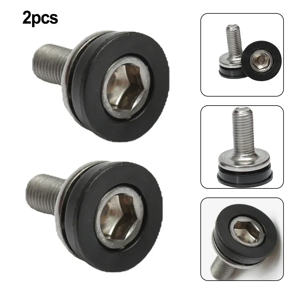 2pcs Bicycle Hex Head Crank Arm Bolts M8x15mm Waterproof Sealing Screw Hot Sale Parts For Mountain Bikes Square Hex Screws