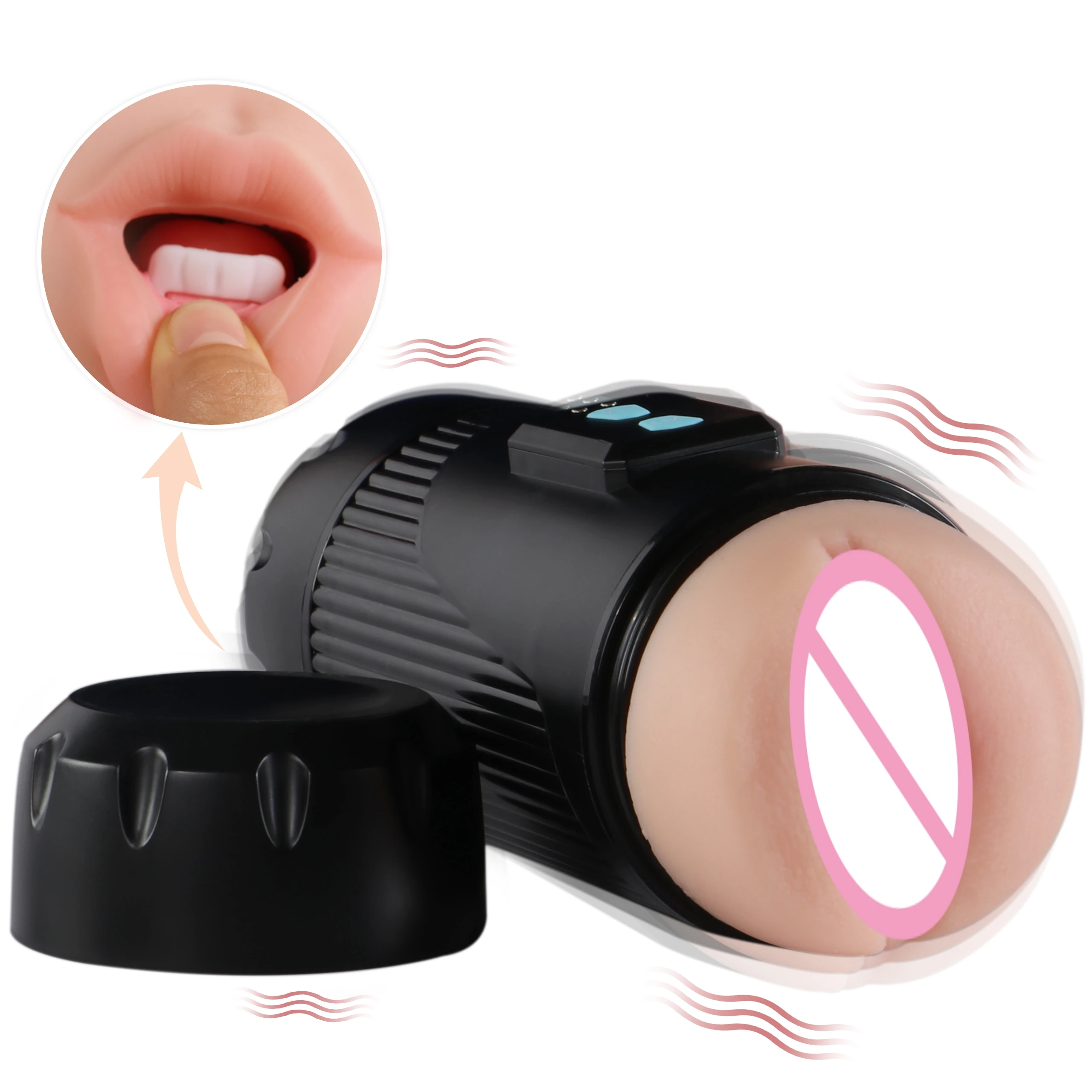 Kay Double-ended Vibrating Airplane Cups, Adult Sex Toys, Male Sex Toys