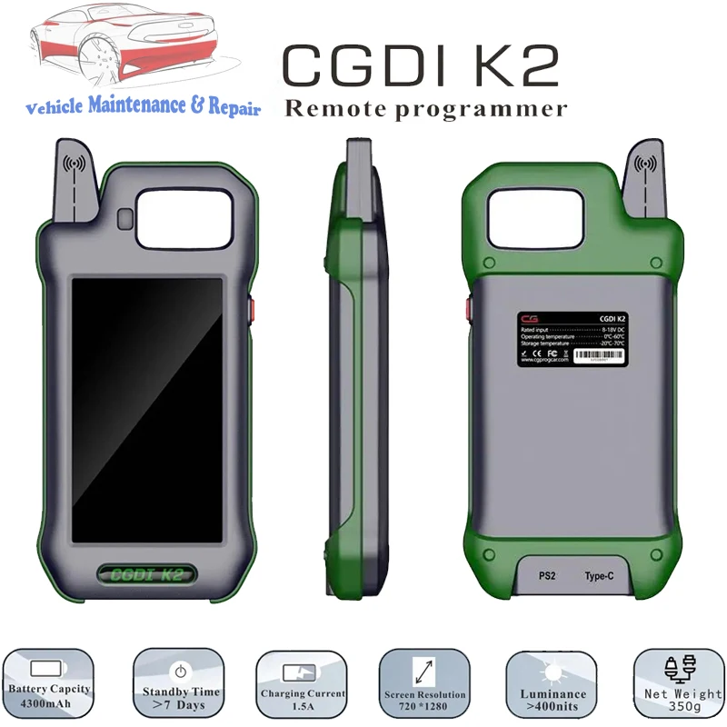 

2024 WIFI CG CGDI K2 Multifunction Remote Generator Smart Locksmith Key Tool Supports 96 Bit ID48 Copy In Stock