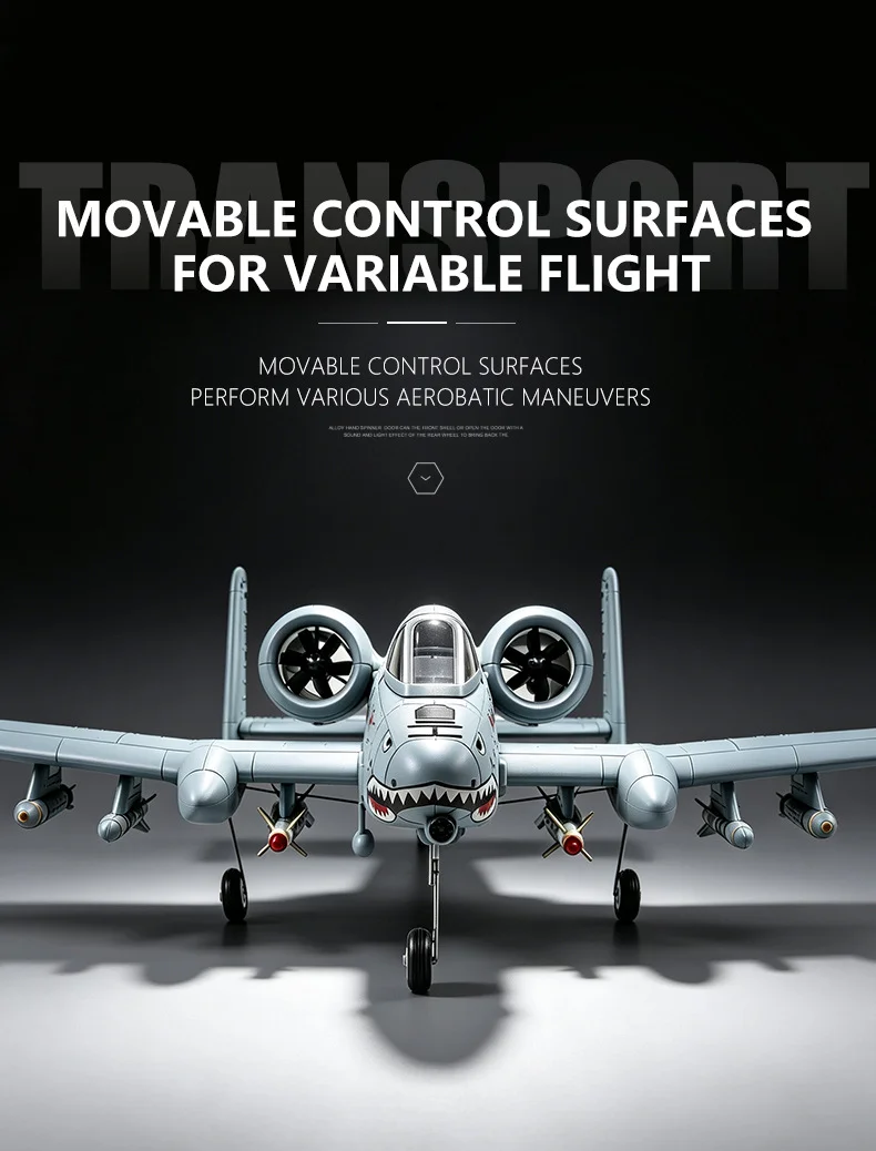 A-10 fighter brushless four channel fixed wing glider dual bypass remote control foam aircraft