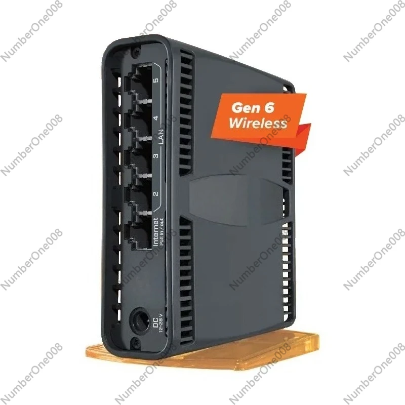 C52iG-5HaxD2HaxD-TC hAP ax² Wireless Router for MikroTik, WiFi 6 Dual-Band 1.7Gbps, 4-Core 864MHz 1GB RAM 5xGE PoE-out