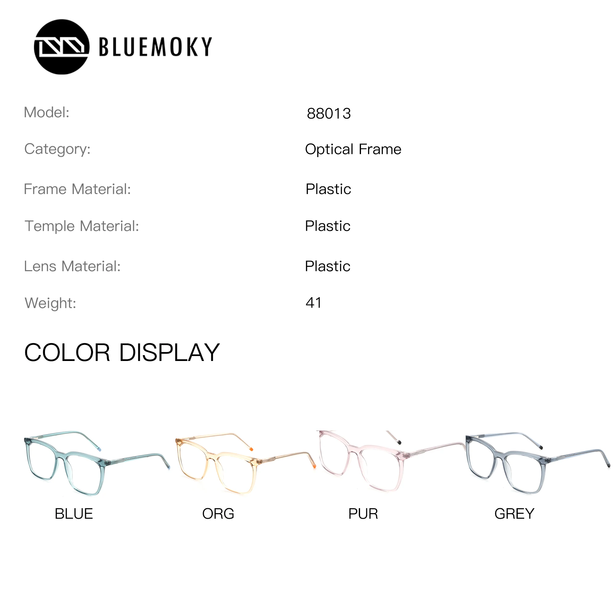 BLUEMOKY Square Prescription Glasses Men Photochromic Anti Blue Light Myopia Correction Degree Optical Eyeglasses