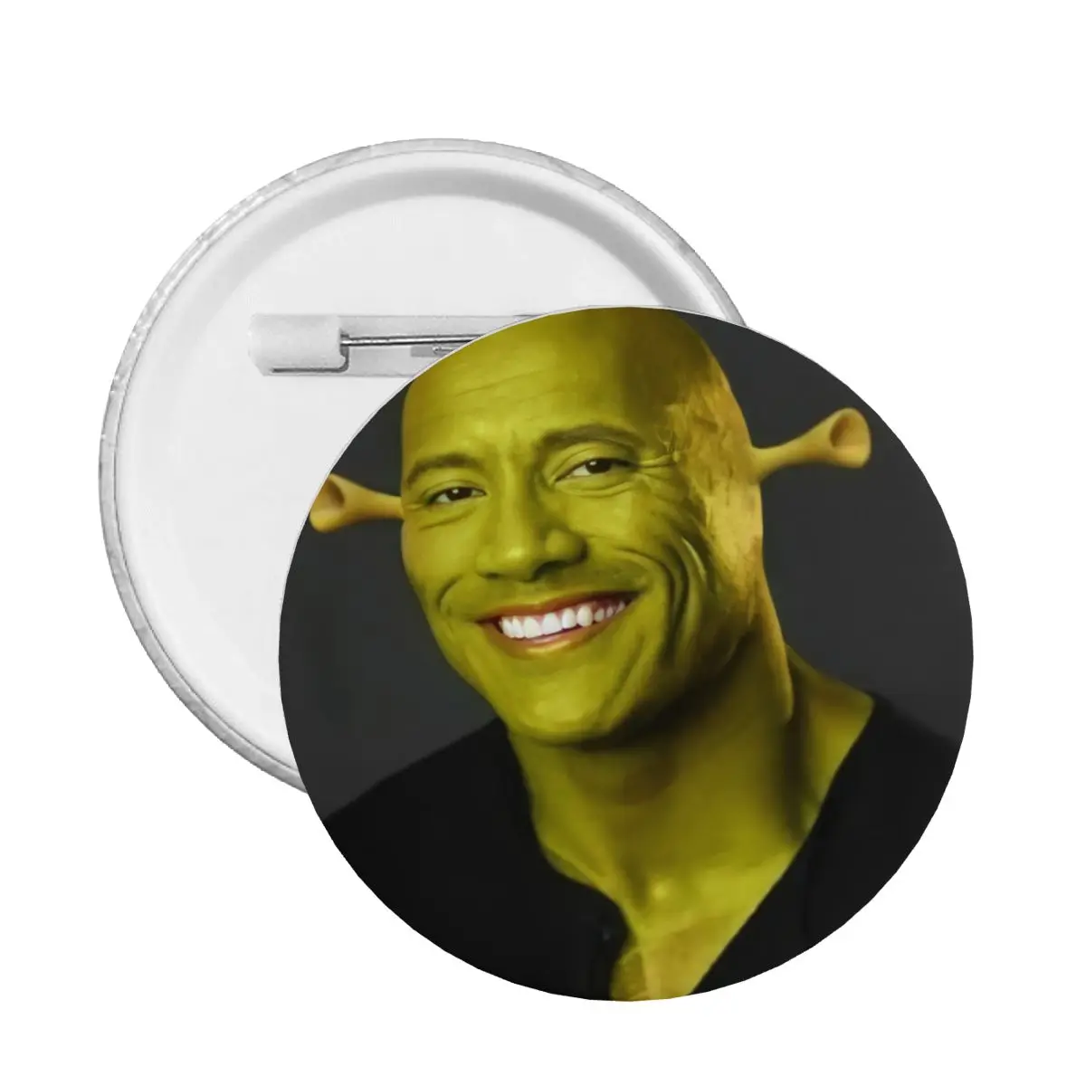 

Ddong The Shroks Johnson Round Button Pin for Clothes Customizable The Rock Muscle Man Pinback Badges Brooches