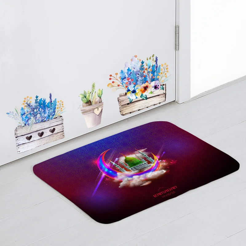 Muslim Eid Mubarak Ramadan Carpet Living Room Home Room Corridor Decoration Rectangular Balcony Bathroom Anti-Slip Door Mat