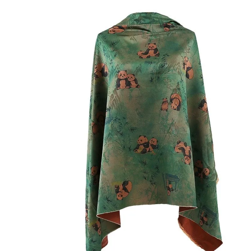 Kain jacquard gunung kelas berat untuk pakaian luar musim gugur dan musim dingin cheongsam bergaya Cina dicetak