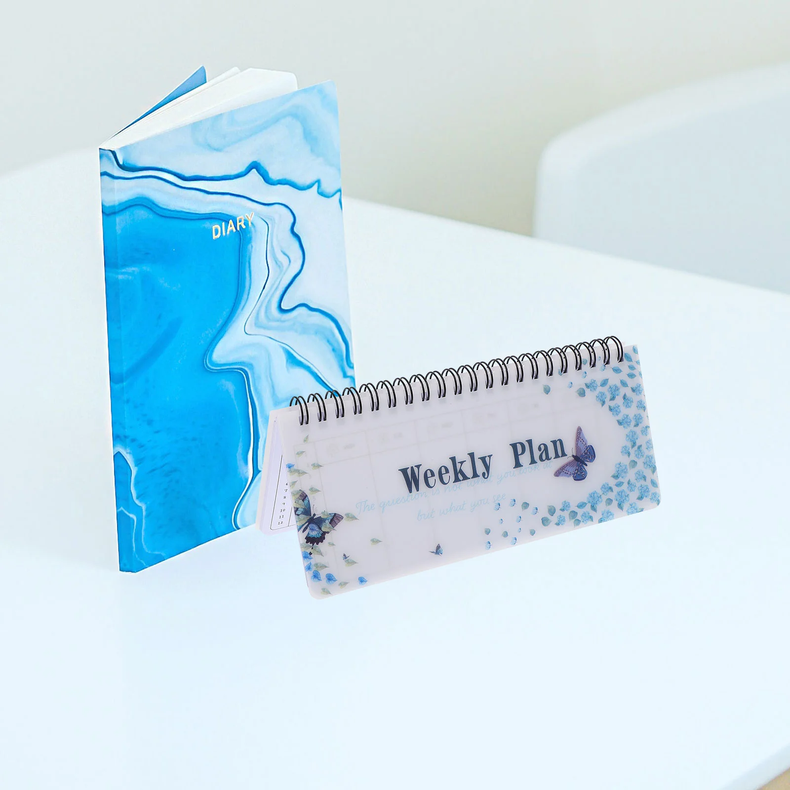 Sticker Binder Tearable Weekly Planner Portable Coil Flip-Up Notepad (Garland Planner) Notebooks for Work Student Accessories