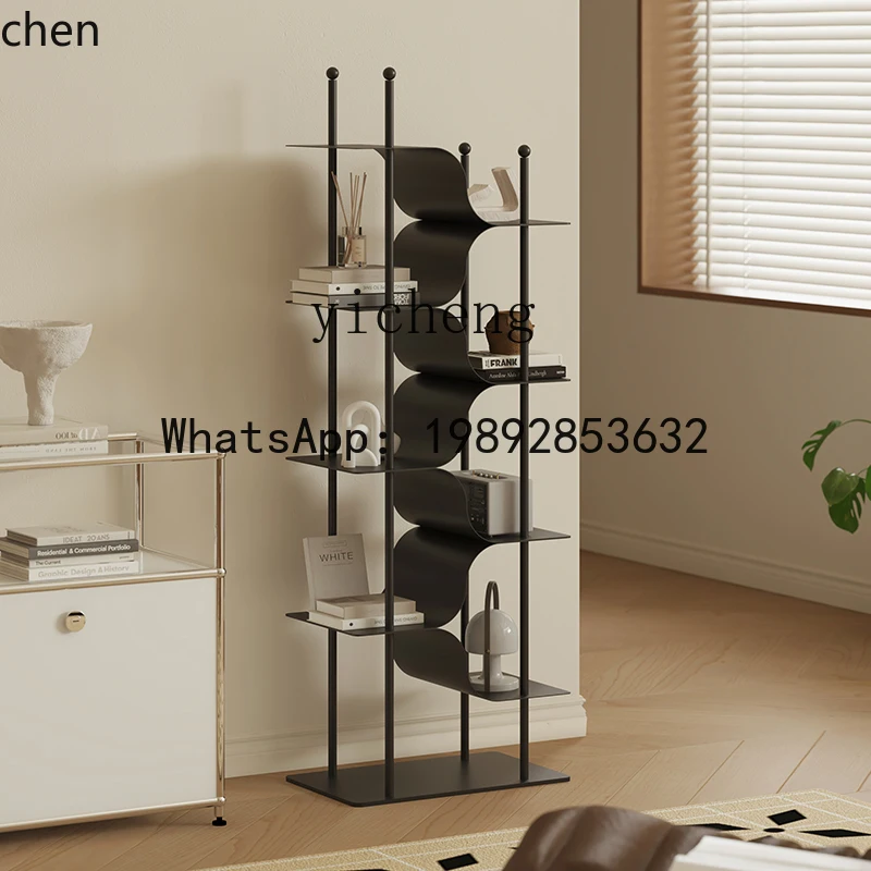 HT Bücherregal Bodenregal Schlafzimmer Mehrstöckiges Aufbewahrungsregal Wandregal Ausstellungsregal Haushalt Esszimmer Beistellschrank