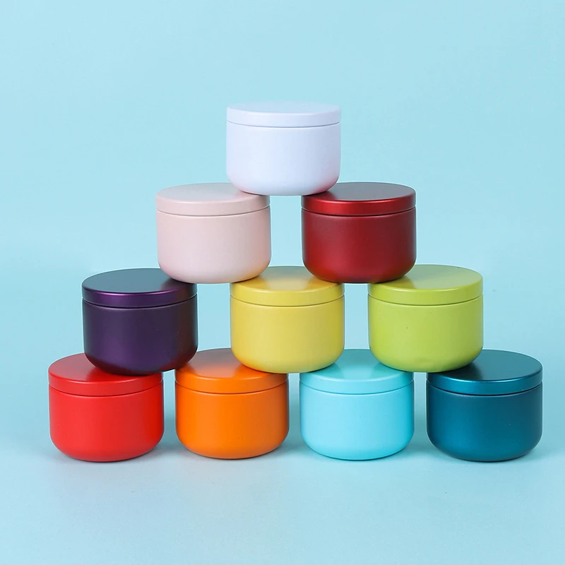 Portable Solid Color Mini Tin Box Tea Sealed Jar Packing Box Jewelry Candy Small Storage Can Coin Earring Headphones Gift Case