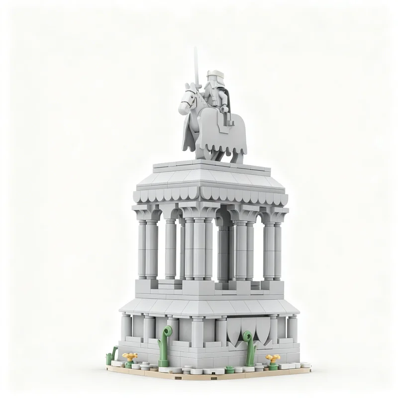466-teiliges MOC Mittelalterliche Burg Charlemagnes Modellbausatz DIY Kreative Montage-Bausteine Ausstellungsstück Geschenk Sammlerstück Kollektion