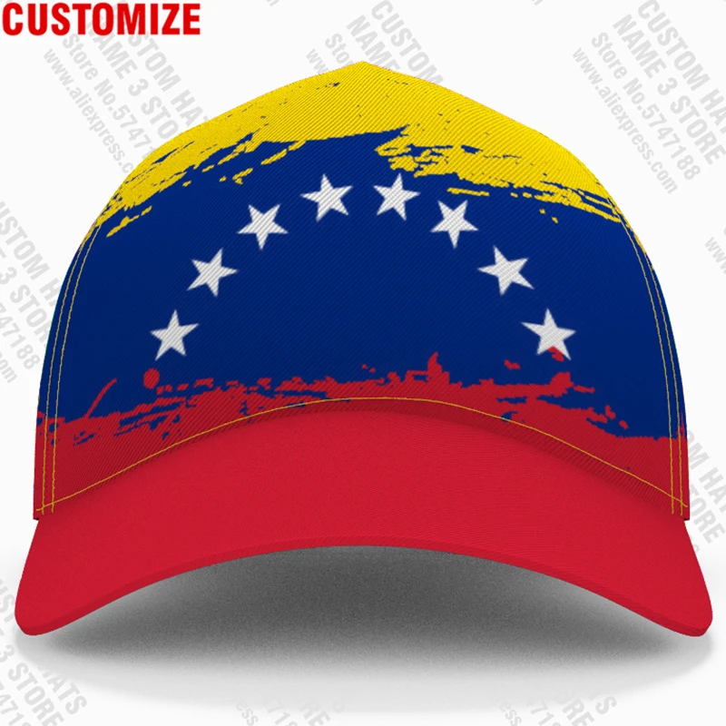 Venezuela Baseball Caps Free Custom Made Name badge Team Logo Ve Hats Ven Country Travel Venezuelan Nation Spanish Flag Headgear