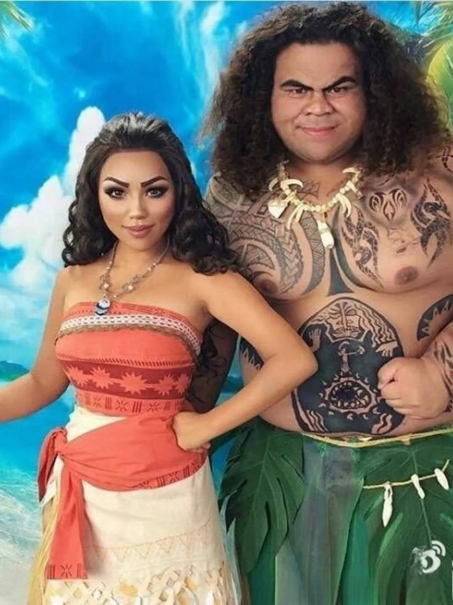 

New Ocean's Wonder Maui And Moana Cosplay Costume loween Performance Clothes Polyester Material Ladies Ethnic Stage Costume