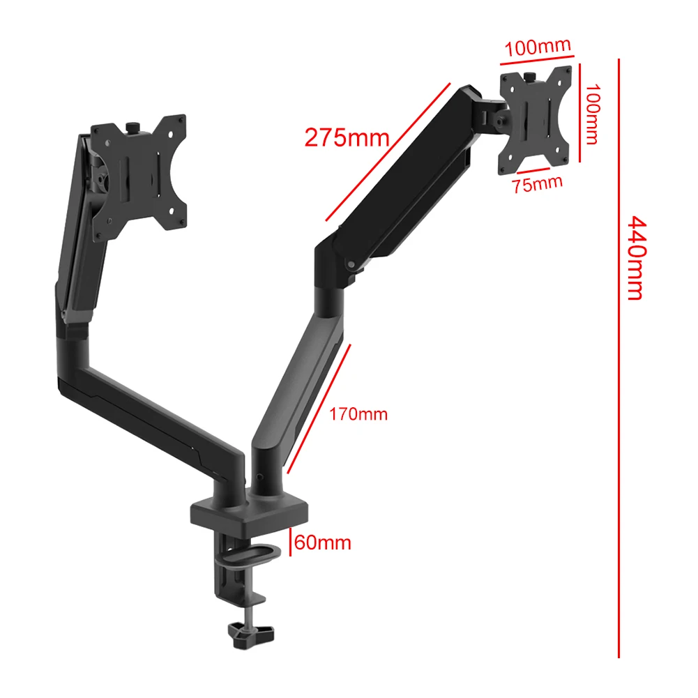 

Dual Monitor Stand Monitor Desk Mount Full Adjustable Expandable Display Bracket Monitor Arm Desk Mount for Home Office