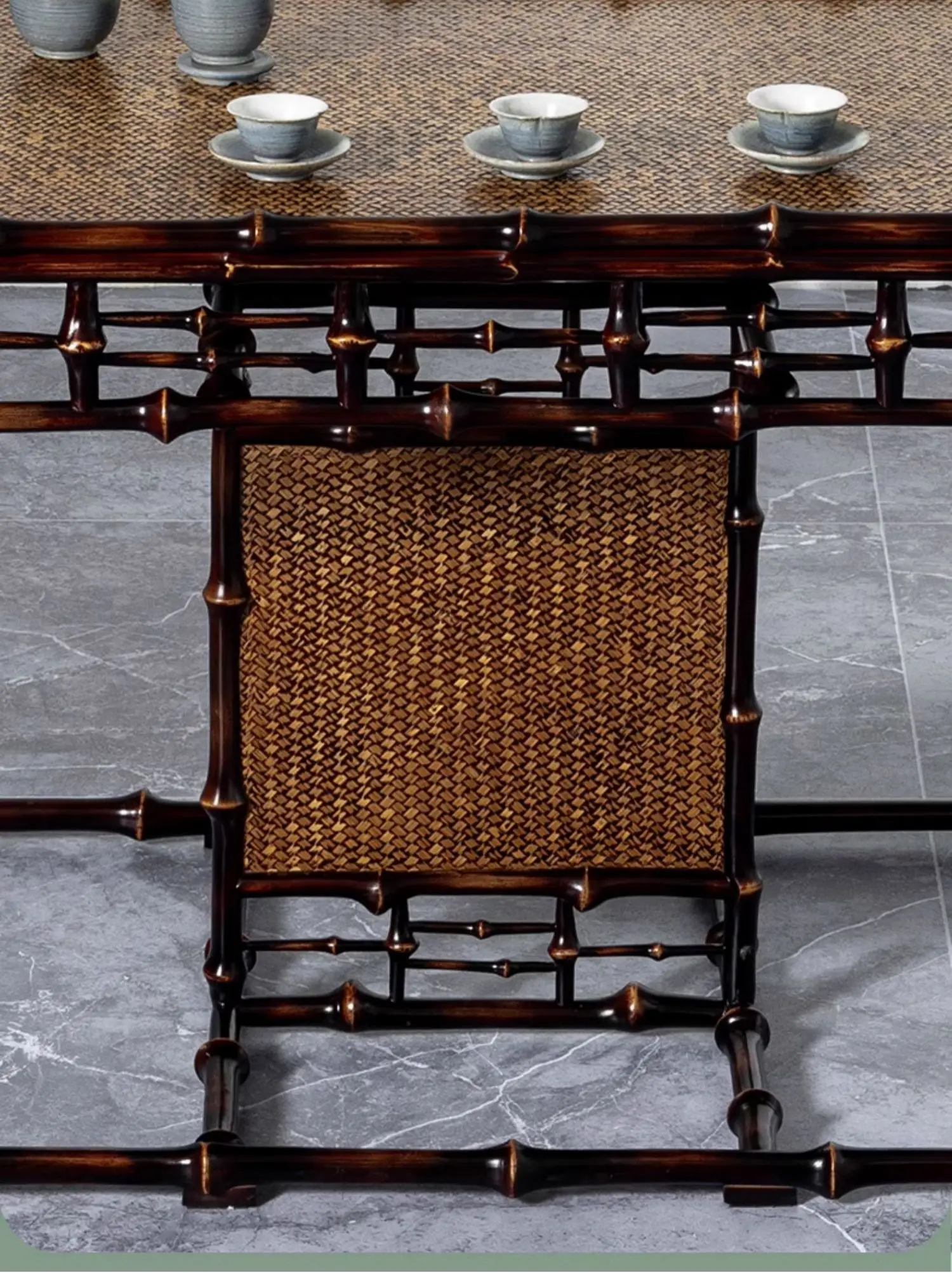 Nova combinação de mesa de chá e cadeira chinesa de bambu