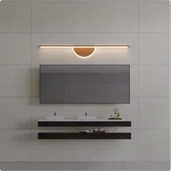 Japanese Grain Tradition Wall Lamp Nordic Dresser Mirror Light Bedside Living Room Decoration Wall Light Walnut Wood Led Luster