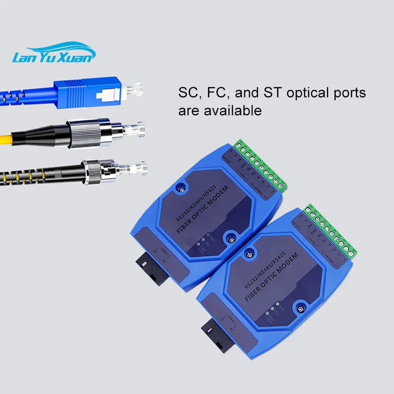 Industrial Serial RS485+422+232 to Fibre Optic Media Converter RS-485/422/232 Data Signal Fiber Optic Transceiver