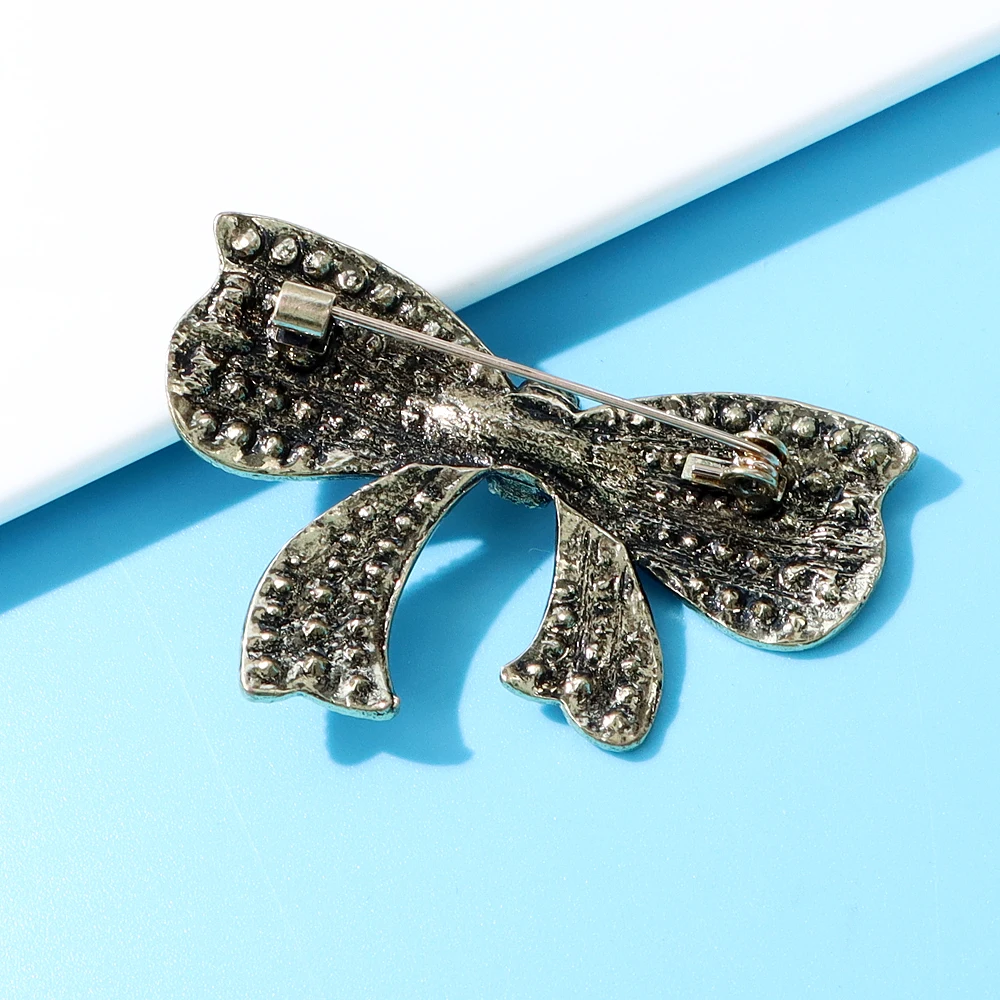 CINDY XIANG Rhinestone Bowknot Brooches For Women Fashion Bijoux Party Coat Pin Vintage Accessories High Quality